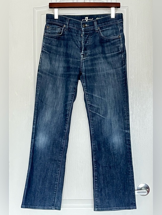 7 For All Mankind Denim - 7 For All Mankind Kimmie Straight Leg Jeans Blue Sz 29 Classic Casual Minimalist